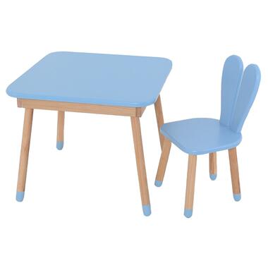 Столик со стульчиком 04-027BLAKYTN-TABLE Зайчик пастельно синий  фото №1