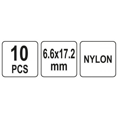 Заклепки пластикові Yato 6.6x17.2мм 10шт Nylon (YT-35983) фото №2