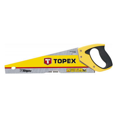 Ножівка Topex по дереву, 400 мм, Aligator, 7TPI (10A441) фото №2