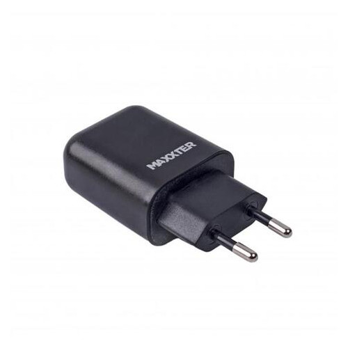 Зарядний пристрій Maxxter (1USBх2.4А) QC3.0 Black (WC-QC-AtM-01) кабель microUSB фото №2