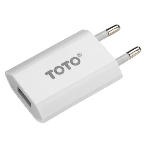 Сетевое зарядное устройство Toto TZV-44 Travel charger 1x USB 1 A White фото №1