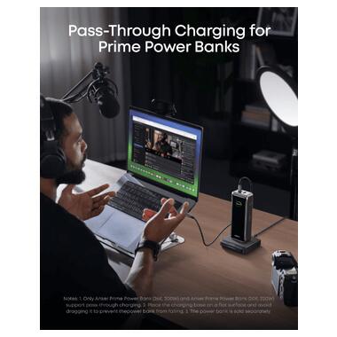 Сетевое зарядное устройство Anker Charging Base for Anker Prime 150W Black (A1903G11) фото №3