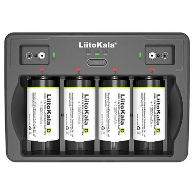 Універсальний зарядний пристрій Liitokala Lii-D4, 4 канали, Ni-Mh/Li-ion/Крона, USB-C, LED, Box фото №1