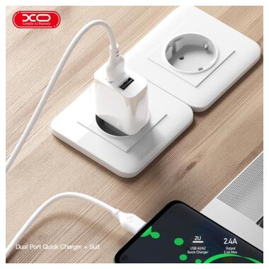 Зарядное устройство XO 2xUSB QC3.0 (XO-QC09) фото №2