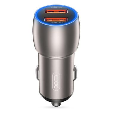 Зарядное устройство XO 2xUSB QC3.0 36 Вт, чёрное (СC52-BK) фото №1