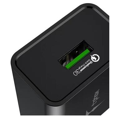 Мережева зарядка T-PHOX Tempo 18W QC3.0 USB Charger (чорний) фото №2