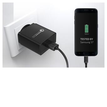 Зарядний пристрій 1xUSB 18W (USB A QC 3.0) Fast Charger Black CD122 Ugreen (70273) фото №5