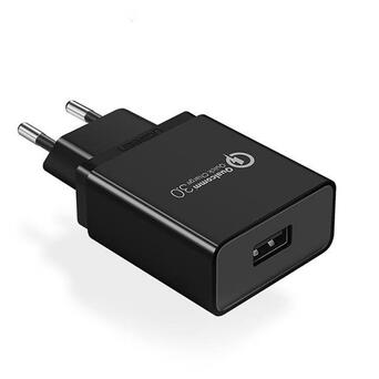 Зарядний пристрій 1xUSB 18W (USB A QC 3.0) Fast Charger Black CD122 Ugreen (70273) фото №1