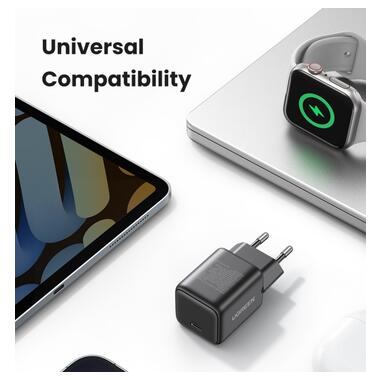 Сетевое зарядное устройство UGREEN X513 30W USB-C GaN Fast Charger EU Black (UGR-65007) фото №7