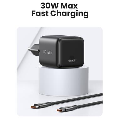 Сетевое зарядное устройство UGREEN X513 30W USB-C GaN Fast Charger EU Black (UGR-65007) фото №5