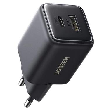 Сетевое зарядное устройство UGREEN X514 20W 2-Port GaN Fast Charger EU black (UGR-65737) фото №1