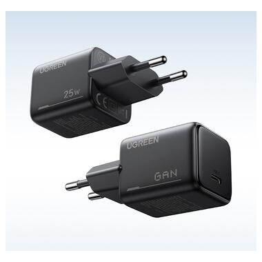 Сетевое зарядное устройство UGREEN X517 25W USB-C GaN Fast Charger Black (UGR-65736) фото №3