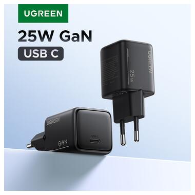 Сетевое зарядное устройство UGREEN X517 25W USB-C GaN Fast Charger Black (UGR-65736) фото №5