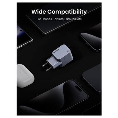 Зарядное устройство Ugreen USB-C PD30W GaN X703 gray фото №9