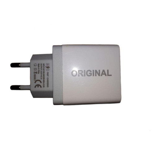 Зарядний пристрій адаптер 220В CX QC03 5740 з 2 USB та LED дисплеєм фото №2
