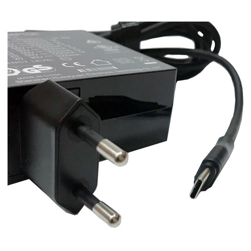 Мережевий зарядний пристрій KFD USB Type-C, 65W, Чорний (Q66-65W) фото №2