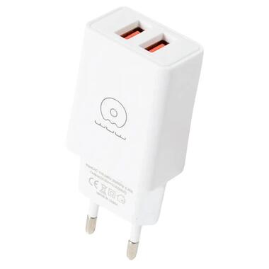Сетевое зарядное устройство с кабелем WUW-T55 2USB/3.1A set micro (6972573333974) фото №3