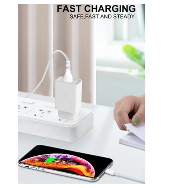 Сетевое зарядное устройство с кабелем WUW-T82 Single USB home charger set type-c (6972573336555) фото №4