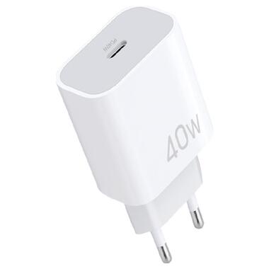 Сетевое зарядное устройство WUW-C280 Type-C PD 40W charger (6978749570341) фото №1