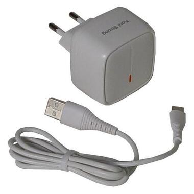 Адаптер мережевий Koni Strong Micro USB cable KS71Q (M) |1USB, 3A, QC| білий фото №1