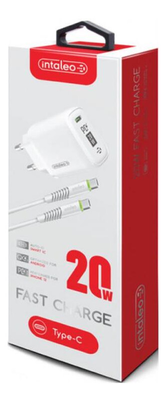 Мережевий зарядний пристрій Intaleo TCGQPD120T (1USBx3A) White (1283126509988) кабель USB Type C фото №4