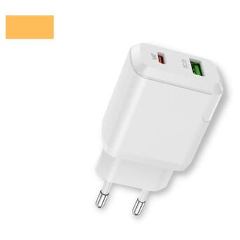 Мережевий зарядний пристрій живлення для телефону та планшета XPRO N5 PD20W QC3.0 білий (33255-01) фото №1