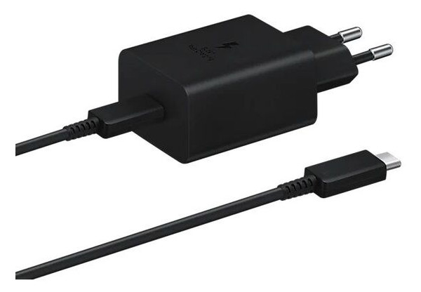 Зарядний пристрій Samsung 45W Power Adapter Type-C Cable Black (EP-T4510XBEGRU) фото №1