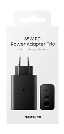 Зарядний пристрій Samsung 65W Power Adapter Trio Black (EP-T6530NBEGRU) фото №2
