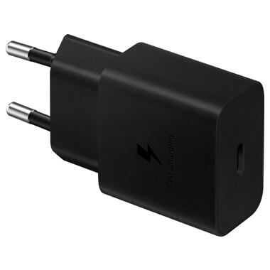 Мережева зарядка SAMSUNG 15W Power Adapter Type-C Cable Black / EP-T1510XBEGRU фото №3