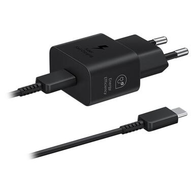 Мережевий зарядний пристрій Samsung 25W Power Adapter (w C to C Cable) Black (EP-T2510XBEGEU) фото №1