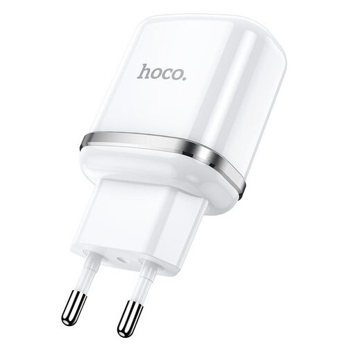 Мережевий зарядний пристрій Hoco N4 (комплект з кабелем MicroUSB) 2USB, 2,4A White фото №4