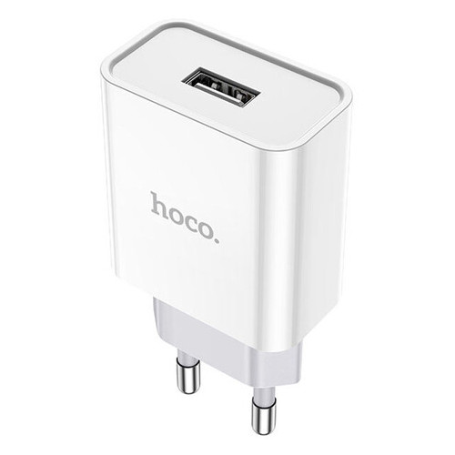 Мережевий зарядний пристрій Hoco HOCO C81A 1USB/2.1A Білий фото №3