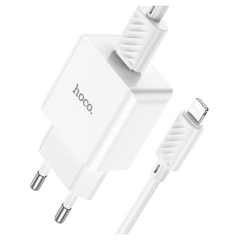 Мережевий зарядний пристрій Hoco C106A charger set(iP) White (6931474783899) фото №2