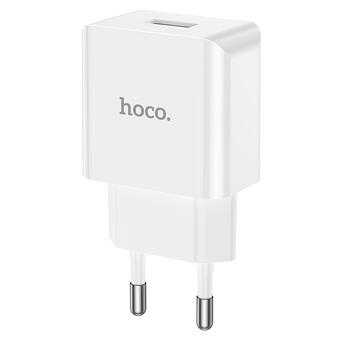 Мережевий зарядний пристрій Hoco C106A Leisure White (6931474783882) фото №1