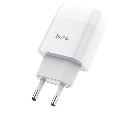 Зарядний пристрій Hoco C72A Glorious (1USB, 2.1А) White (6931474713018) + кабель Type-C фото №5