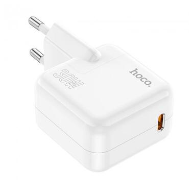 Адаптер мережевий HOCO Advantage single port charger C112A |Type-C, 30W/3A, PD/QC| білий фото №4