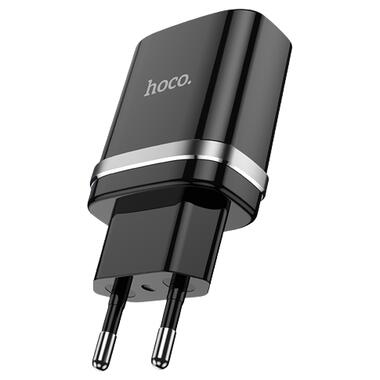 Адаптер мережевий HOCO Ardent single port charger N1 |1USB, 2.4A, 12W| (Safety Certified) чорний фото №1