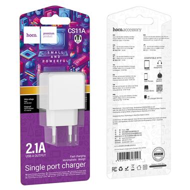 Сетевое зарядное устройство HOCO CS11A Ocean single port charger White (6942007603553) фото №2