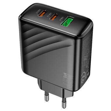 Сетевое зарядное устройство HOCO CS26A Article PD45W(2C1A) charger Black (6942007639811) фото №3