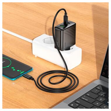 Сетевое зарядное устройство HOCO CS26A Article PD45W(2C1A) charger Black (6942007639811) фото №8