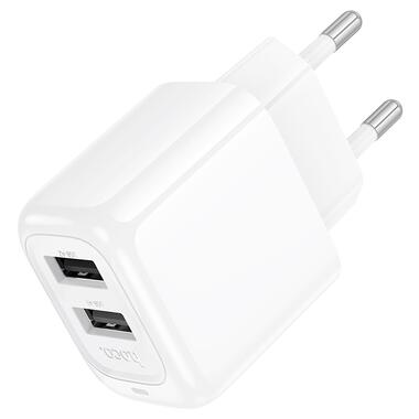 Сетевое зарядное устройство HOCO CS51A Surplus dual-port charger(EU) White (6942007631419) фото №6