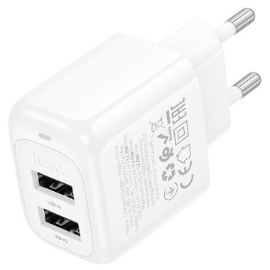 Сетевое зарядное устройство HOCO CS51A Surplus dual-port charger(EU) White (6942007631419) фото №3