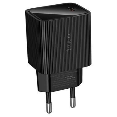 Сетевое зарядное устройство HOCO CS82A Excellent single port PD20W charger with digital display(EU) Black (6942007664493) фото №6
