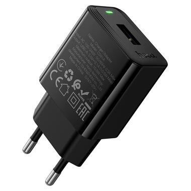 Сетевое зарядное устройство HOCO CS91A Leader single-port charger(EU) Black (6942007670975) фото №4