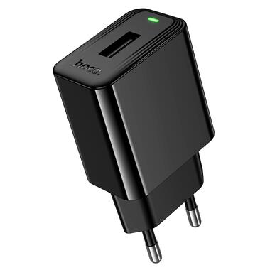 Сетевое зарядное устройство HOCO CS91A Leader single-port charger(EU) Black (6942007670975) фото №1