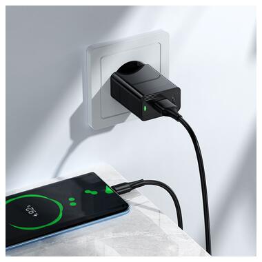 Сетевое зарядное устройство HOCO CS92A Leader single port QC3.0 charger set(Type-C) Black (6942007671057) фото №8