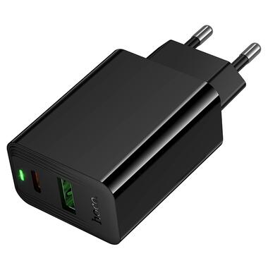 Сетевое зарядное устройство HOCO CS94A Leader PD20W+QC3.0 charger(EU) Black (6942007671101) фото №3
