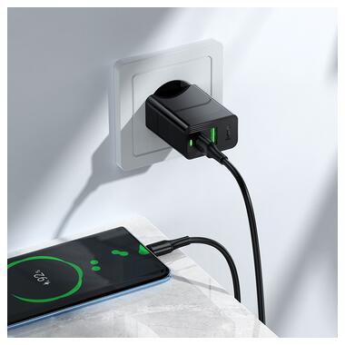 Сетевое зарядное устройство HOCO CS94A Leader PD20W+QC3.0 charger(EU) Black (6942007671101) фото №8