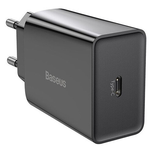 Зарядний пристрій Baseus USB-C Wall Charger 1С 20W Black (CCFS-SN01) фото №2
