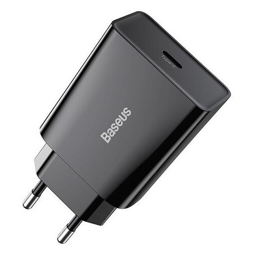 Зарядний пристрій Baseus USB-C Wall Charger 1С 20W Black (CCFS-SN01) фото №1